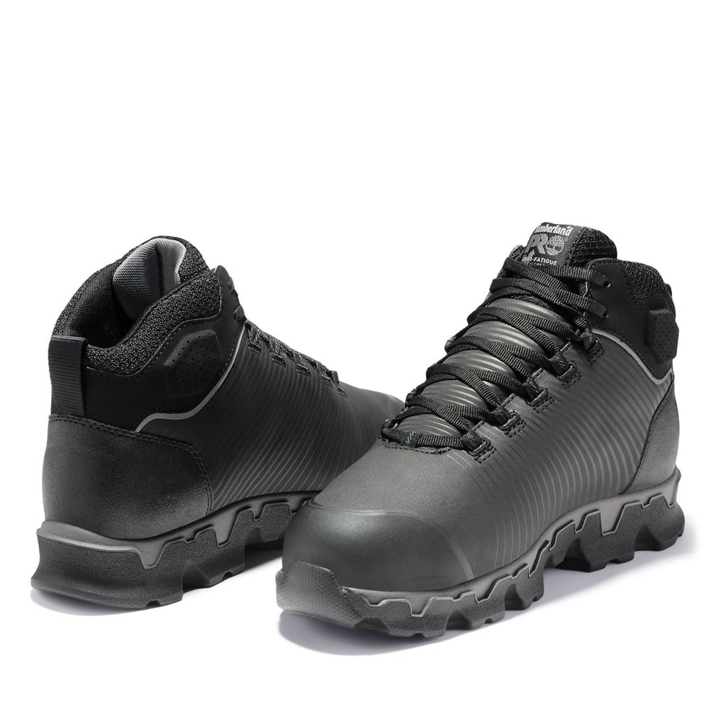 Botas de Trabajo Timberland Hombre Pro® Powertrain Sport Alloy Toe Met Guard Eh Negras - Chile YAG-5